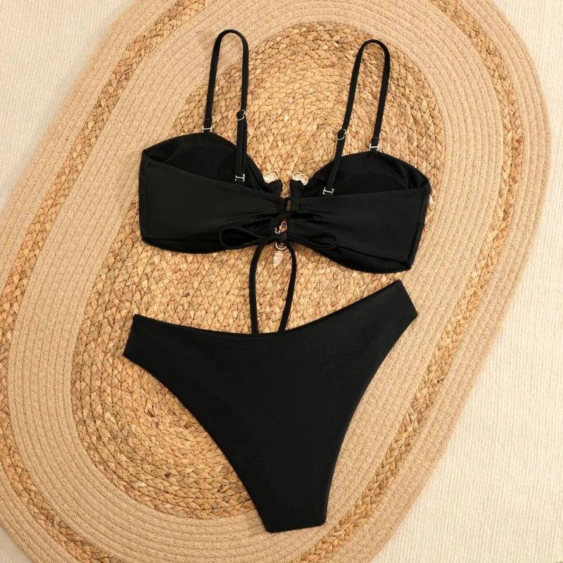 Swimming Suit for Women Bikini New Fashionable and Sexy European and American Leopard Print Two Piece Vacation Swimsuit