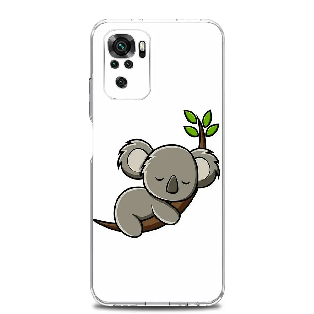 Custodia per telefono per Xiaomi Redmi Note 14 13 12 4G 9 8 10 11 Pro Plus 5G 14C 13C 12C 10C 9C 9A Trasparente morbida TPU Cover Koala