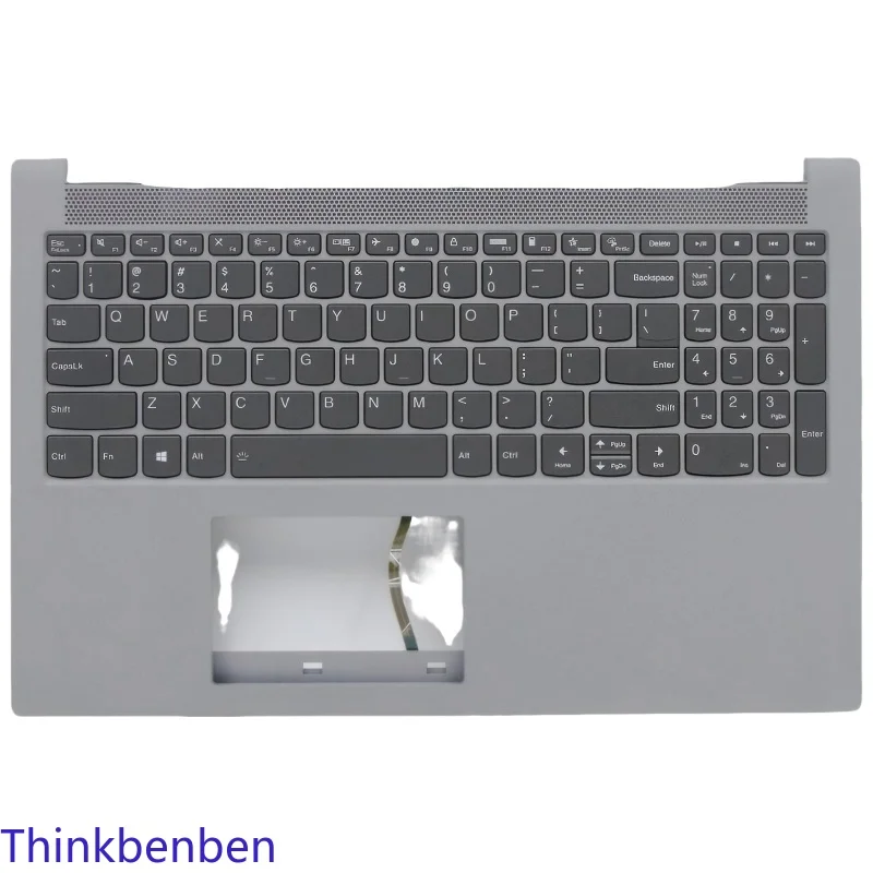 US English Platinum Grey Keyboard Upper Case Palmrest Shell Cover For Lenovo Ideapad Flex5 15 15ALC05 15IIL05 15ITL05 5CB0Y85684