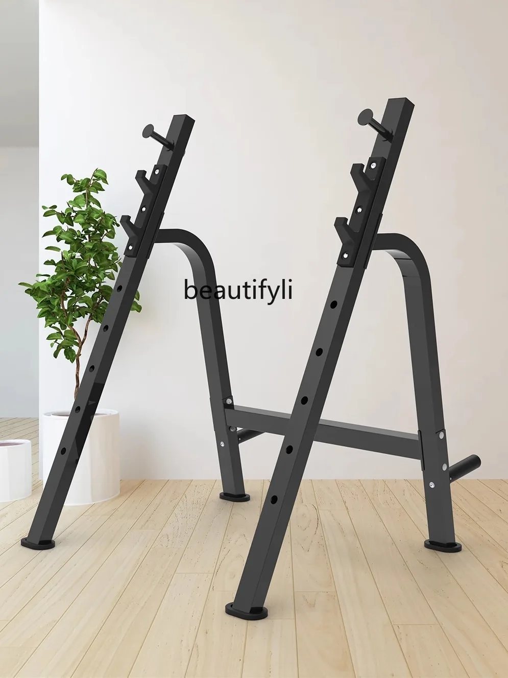 Household simple free squat frame Bench press frame Fitness equipment Adjustable, stable weight bed