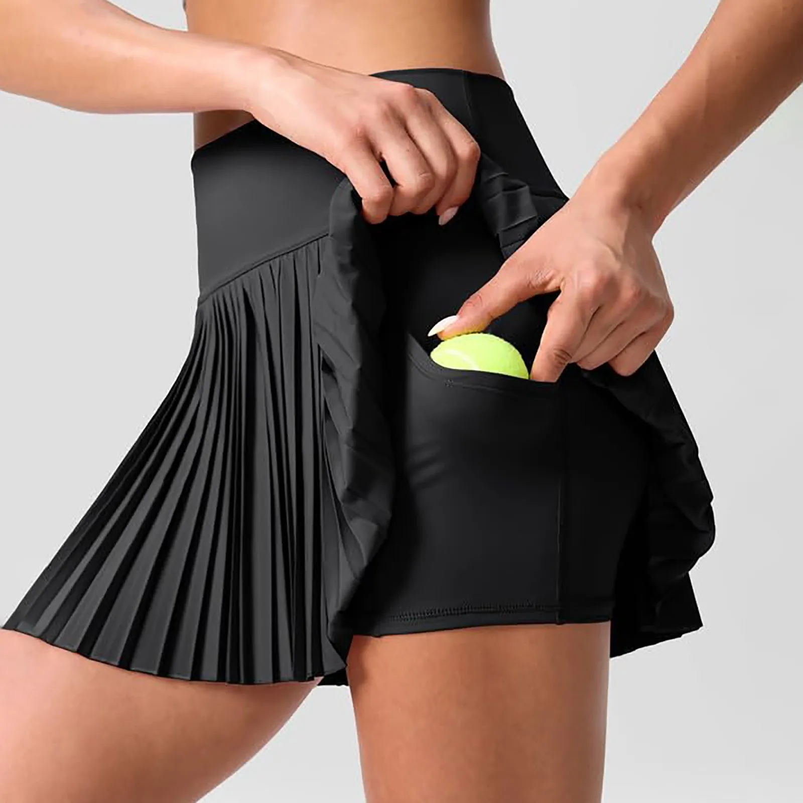 Women Tennis Skirts High Waist Pleated Mini Skirt Summer Sports Skirts Gym Yoga Skorts Breathable Sweat Shorts Sportswear