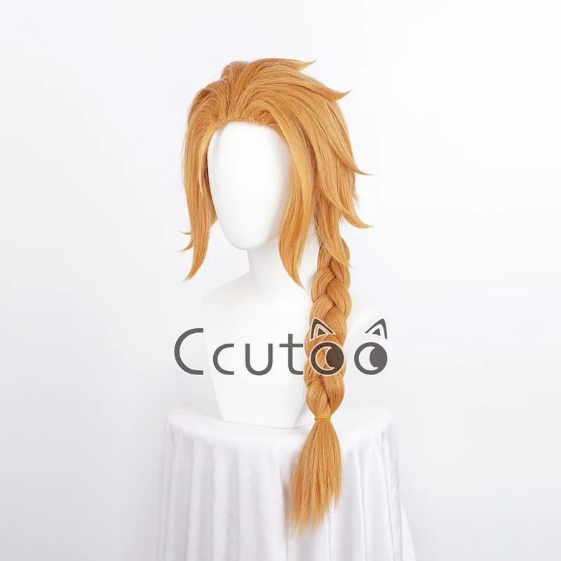 Valorant Skye Cosplay Wig Women Braided Brown Wigs 70cm Heat Resistant Synthetic Hair Halloween Role Play Wigs + Wig Cap