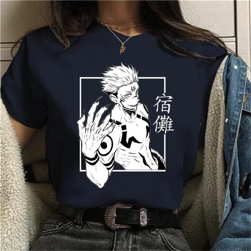 New Funny Ryomen Sukuna Printed T Shirt Men and Women Fashion Personality Round Neck Tees Casual Outdoor Anime Shirts