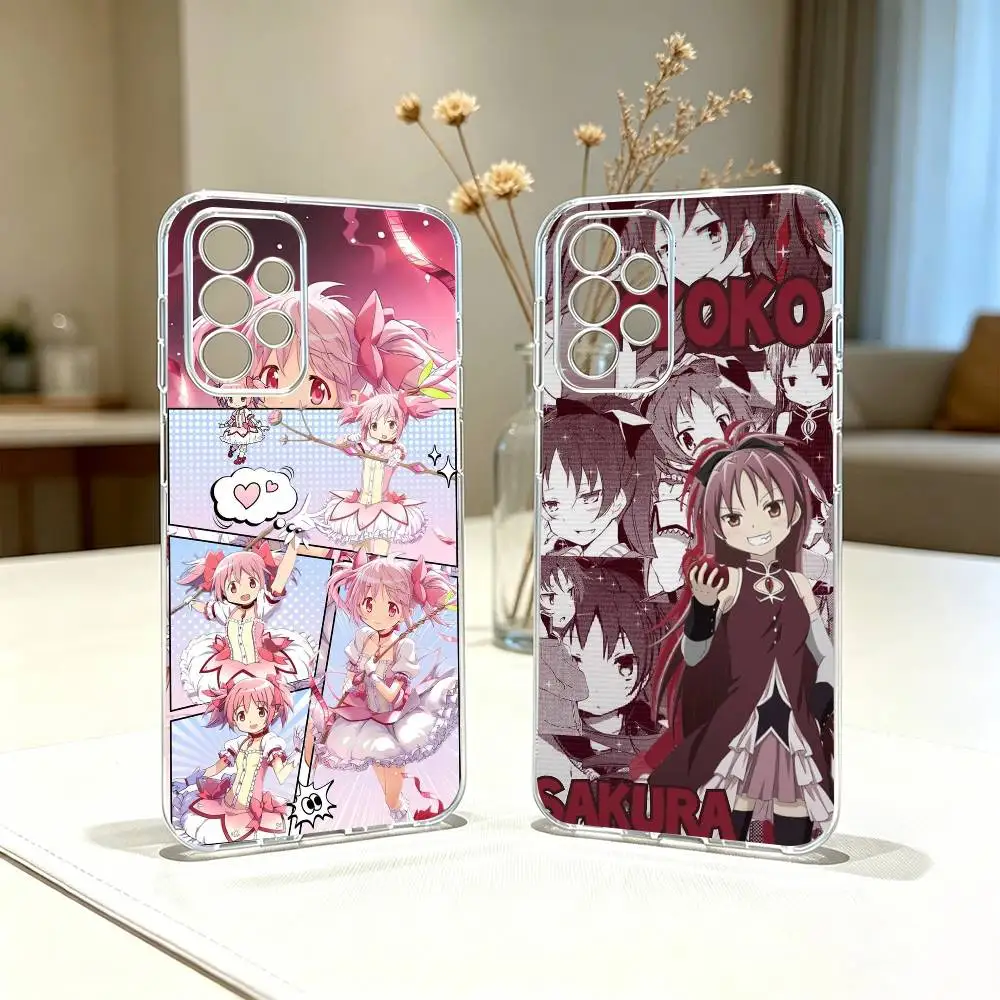 

P-Puella Magi Madoka Magica Phone Case Transparent Silicone Soft For Samsung S25,S24,S21,S22,S23,S30,Ultra,S20,Plus,Fe