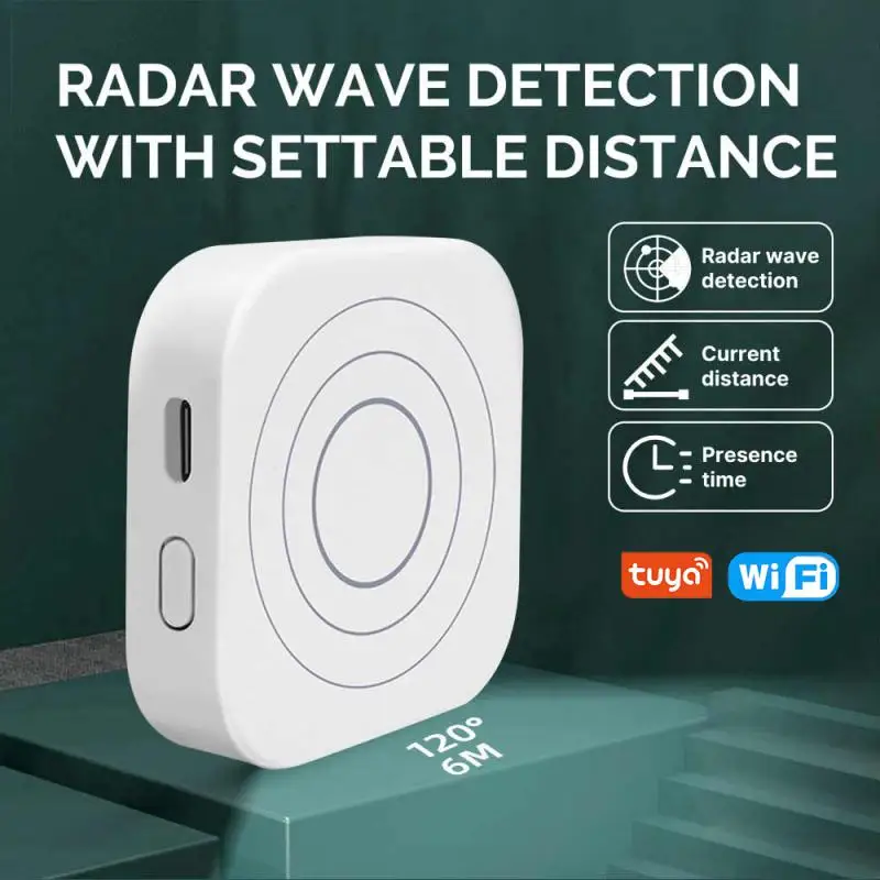 Tuya wifi detector de presença humana sensor de corpo humano 24g detector de onda milimétrica sensor de movimento funciona com alexa google casa