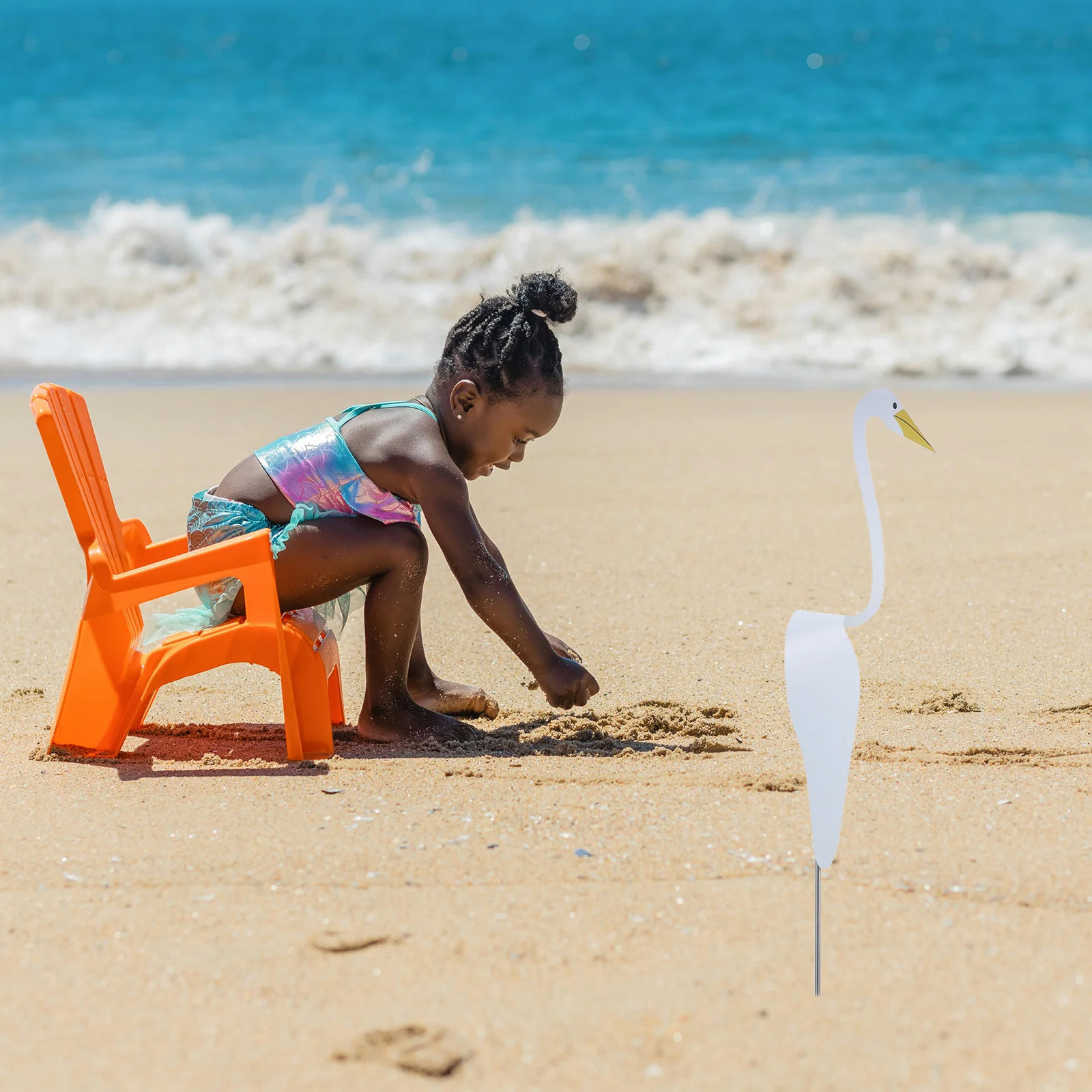 

Metal Flamingo Yard Decoration Garden Ground Stake Durable Outdoor Flamingo Garden Animal Spike Yard Flamingos