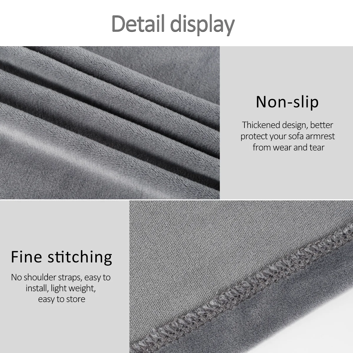 2 unids/set moderno Simple reposabrazos de sofá para el hogar funda de sofá gruesa elástica protección antideslizante reposabrazos funda de sofá