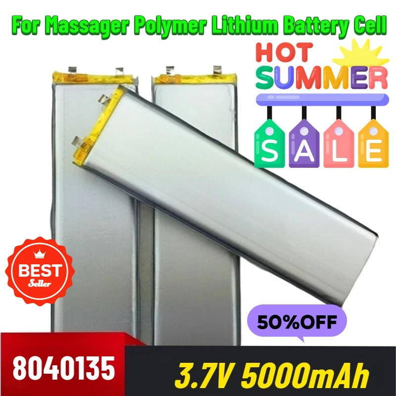 

8040135 3.7V 5000mAh 3.7V for Massager Polymer Lithium Battery