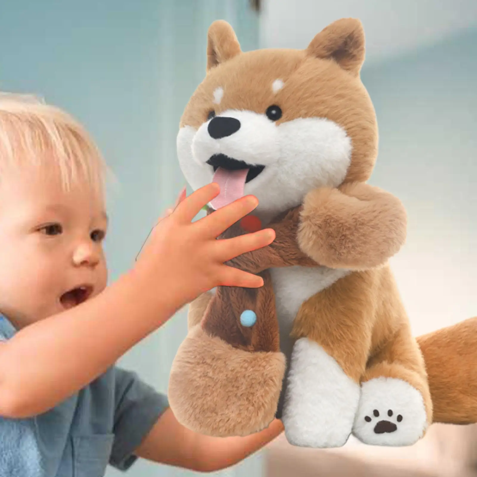 

Собака, мягкая игрушка 13,3 дюйма, милый мягкий большой щенок, игрушка для детей, мужчин, женщин, детей, мальчиков, девочек, младенцев, молодежи, подростков