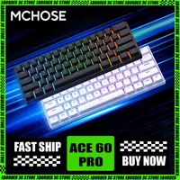 MCHOSE Ace60 Pro Magnetic Switch Mechanical Keyboard 8k Return Wired Quick Trigger Customized Keyboard RGB Ace 60 Pro Pc Gamer