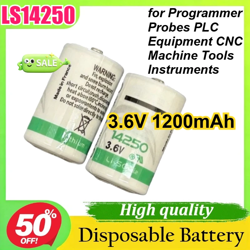

For SAFT LS14250 3.6V Disposable Lithium Battery for Programmer Probes PLC Equipment CNC Machine Tools & Instruments