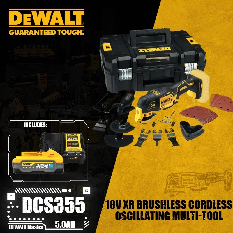 DEWALT DCS355 Kit Brushless Cordless Oscillating Multi-Tool 18V Lithium Power Tools With Battery Charger