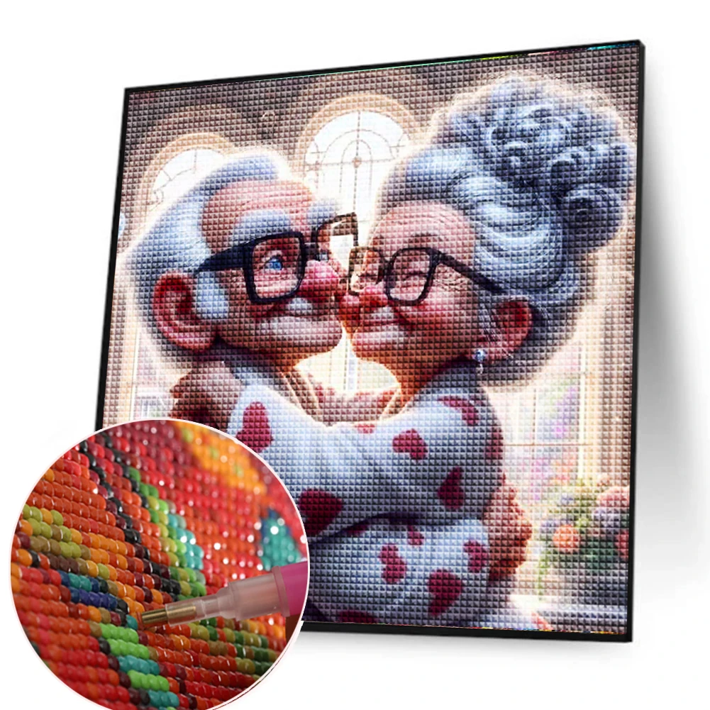 Sweet Grandma and grandpa Dancing 5D DIY Diamond Painting Old Couple Cross Stitch Kits New 2024  Mosaic Diamond Embroidery Sale