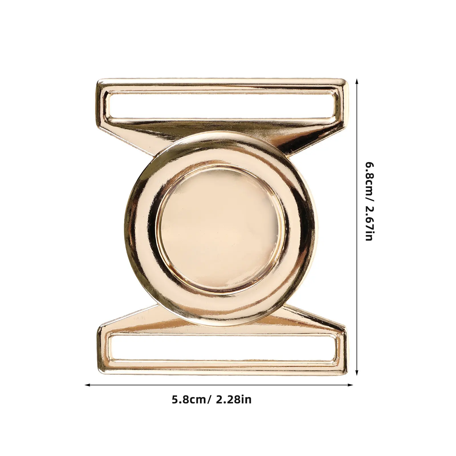 2Pcs Gold Metal Toggle Buckle Waist Belt Buckle Cardigan Closure Button for Coat Sweater Dress Party Accessories
