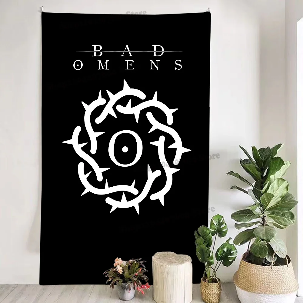 B-Bad Omens Band Tapestry Printed Tapestry Decoration canvas Travel Used for advertising creative Birthday Gift