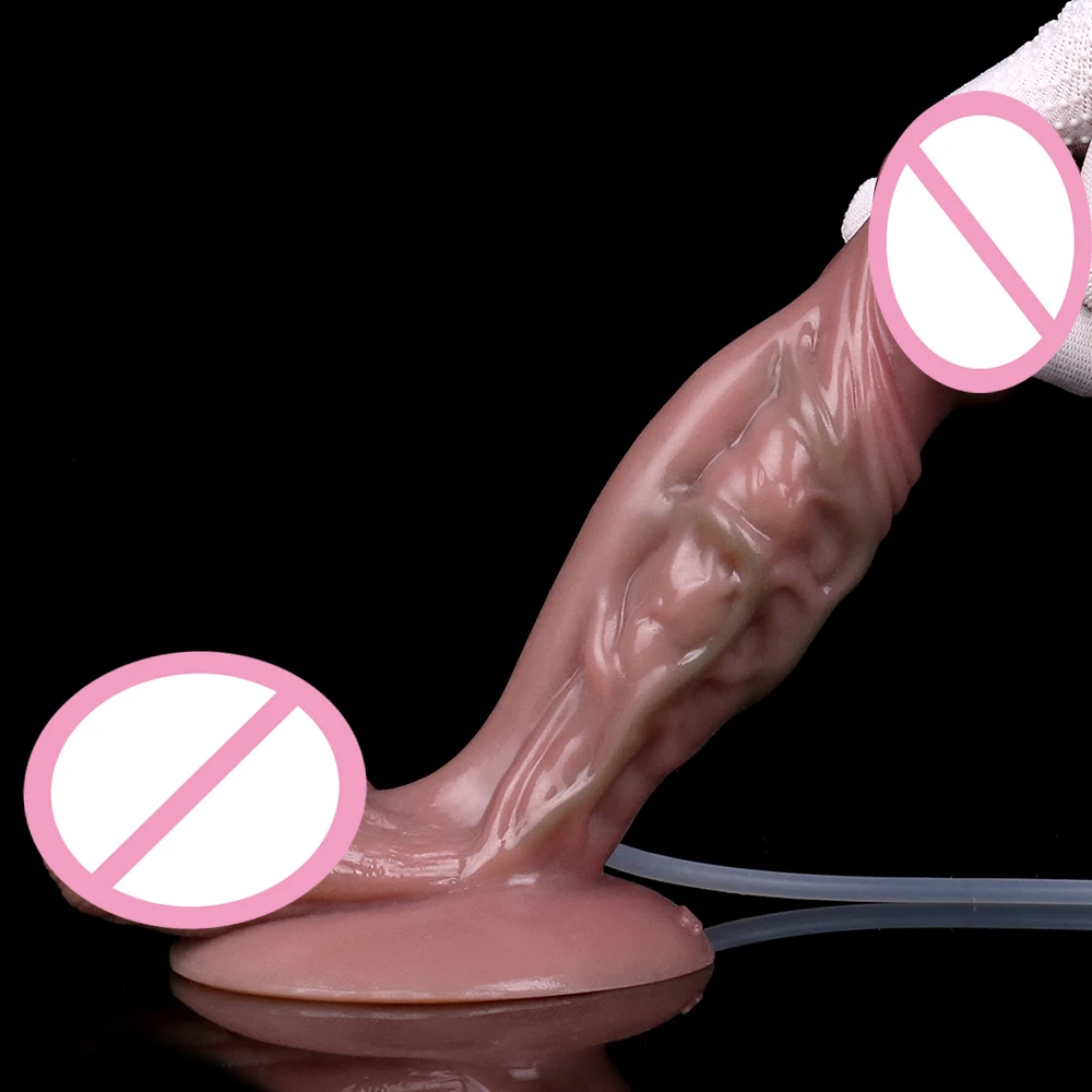 FAAK Siliconen Spuitende Penis Diepe Textuur Ejaculatie Realistische Dildo Voor Beginner Vrouwelijke Masturbator Anale Speeltjes Voor Vrouwen