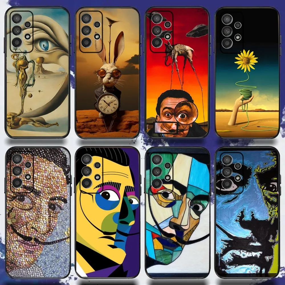 S-Salvador D-Dali painting Phone Case For Samsung S24,S21,S22,S23,S30,Ultra,S20,Plus,Fe,Lite,Note,10,9,5G Black Soft Cover