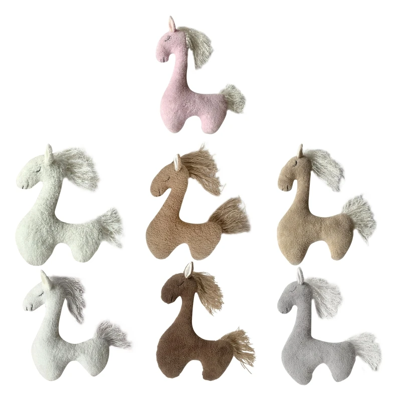 Newborn Photography Posing for Pony Props Baby Photoshoot Horse for Doll Animal Toy Infants Photo Accessories