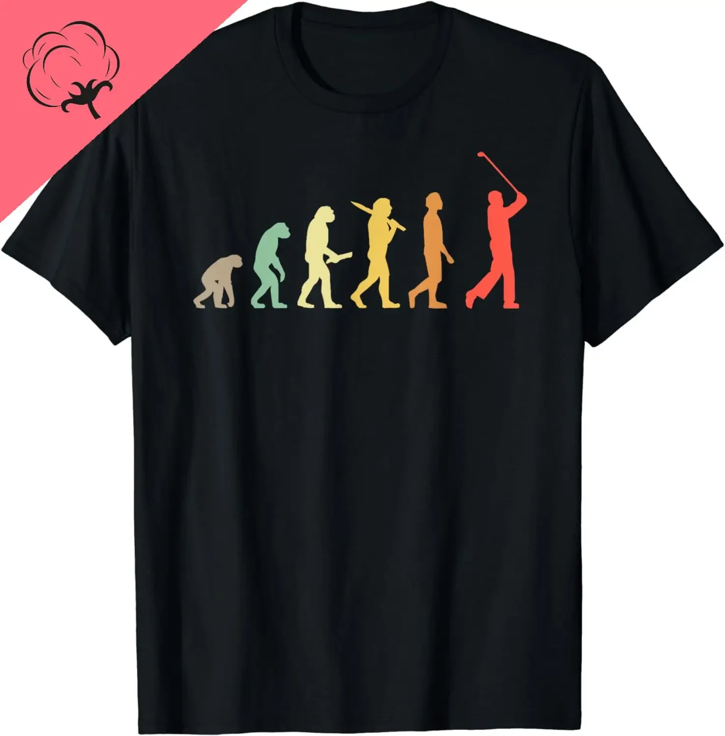 Retro Golf Evolution Gift for Golfers & Golf Players T-Shirt Cotton Vintage Women Men Clothes Tops Graphic T Shirt Ropa De Mujer