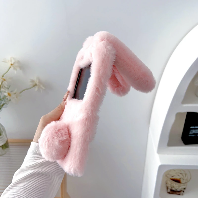 Hosce-Samsung用のかわいい3Dぬいぐるみ電話カバー、フリップ、ケース、カメラ保護、バックケース、フリップ3、4、5、6、5g、fli6