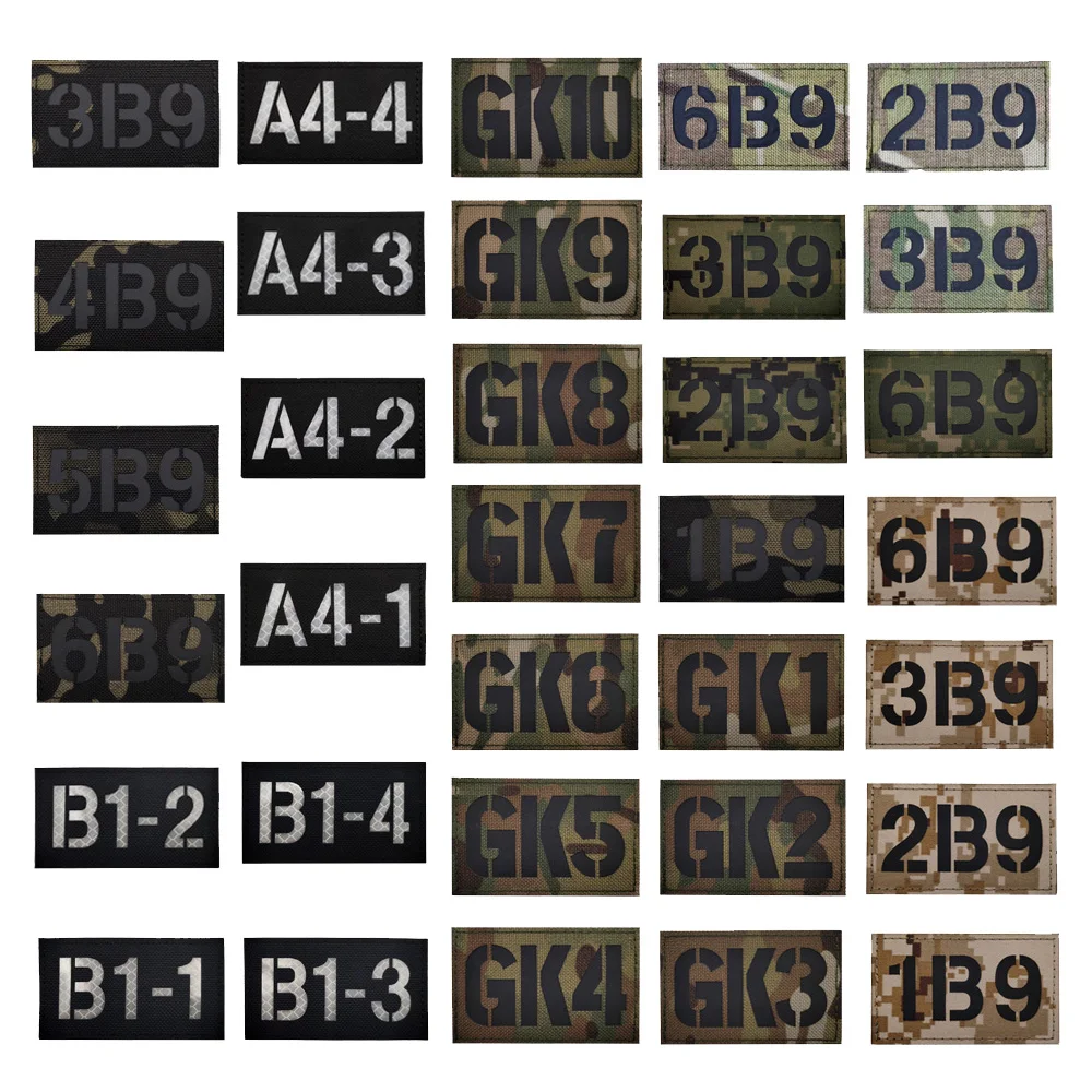 Army Fan Series Call Sign Badge IR Reflective Laser Cut Camouflage Series 1B9 2B9 3B9 6B9 Digital Badge Backpack Patches