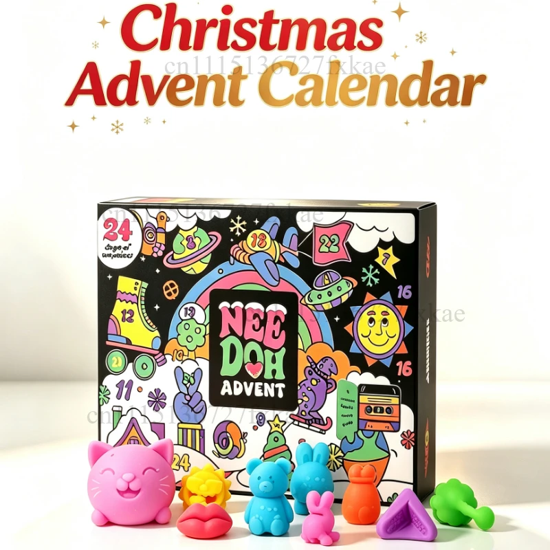 Advent Calendar Gift - 2026 NeeDoh Advent Calendar 24Pcs 3D