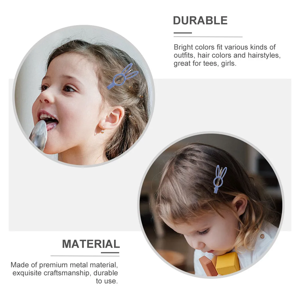 

Набор из 6 заколок-уточек для девочек, металлические заколки для волос в форме кролика, модные украшения для волос