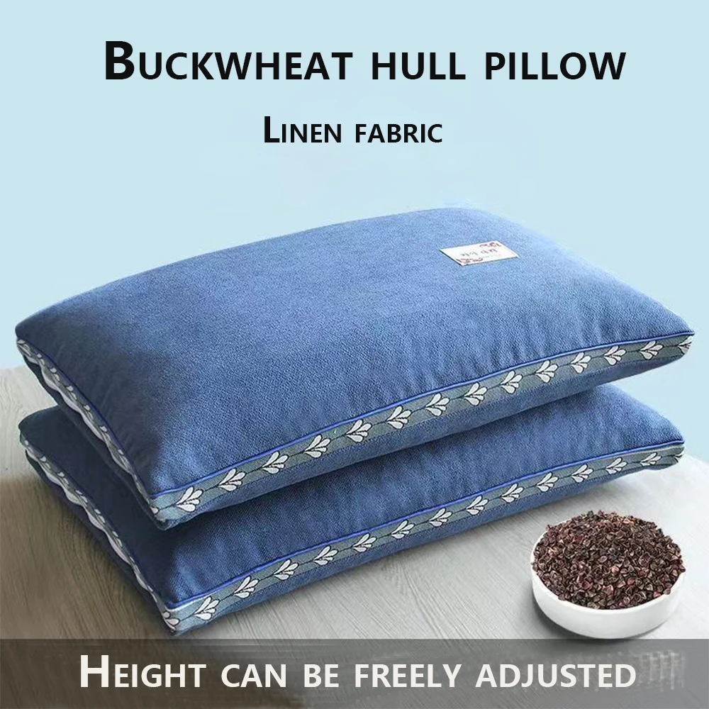 

New Buckwheat Hull Pillow Grain Pillow To Help Sleep Protect The Neck Pillow Side Back Stomach Sleeper Remedial Pillows Bedding