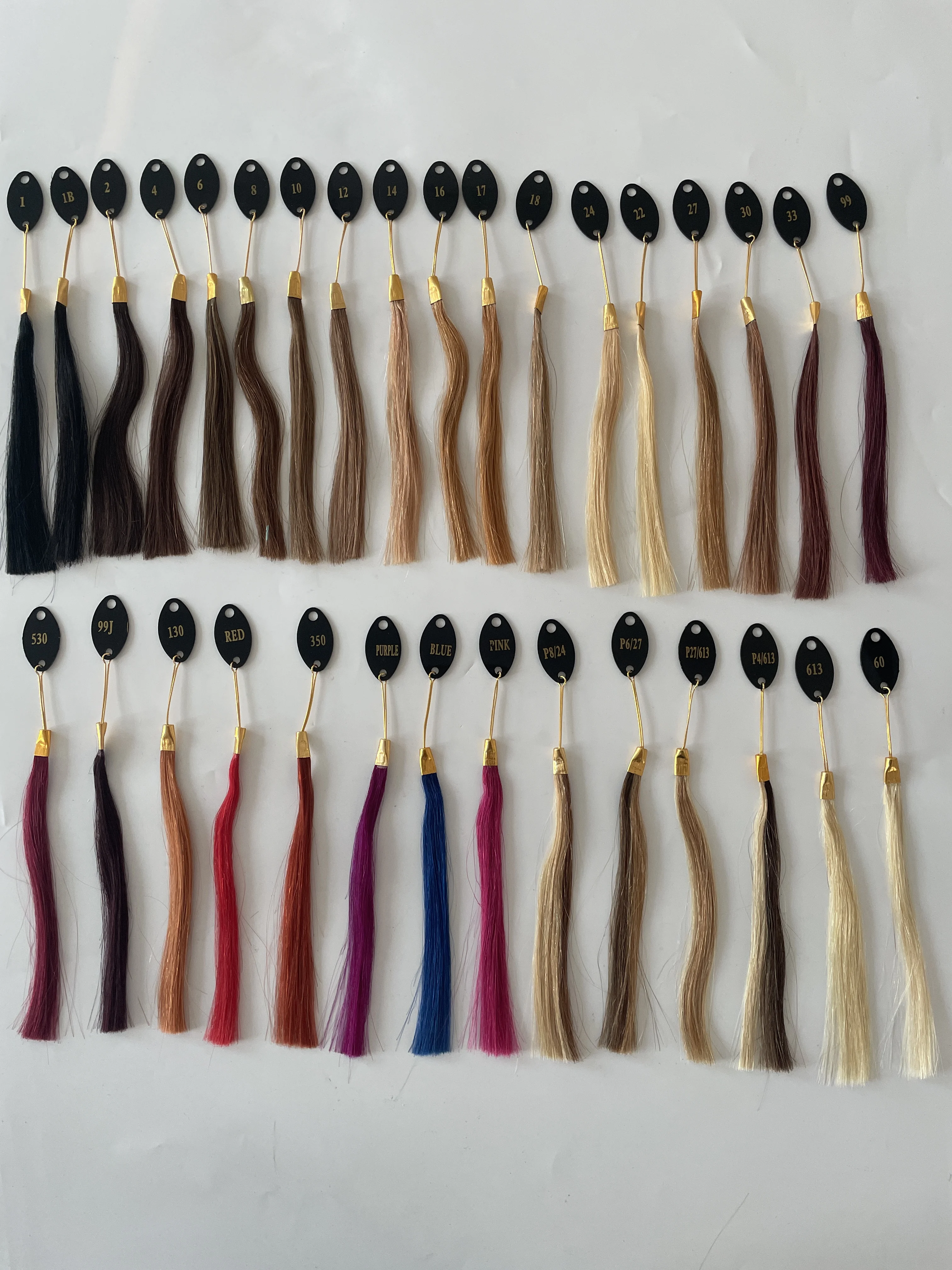 VESTA HAIR 100% HUMAN HAIR COLOR RING FOR HUMAN HAIR EXTENSION COLOR CHART