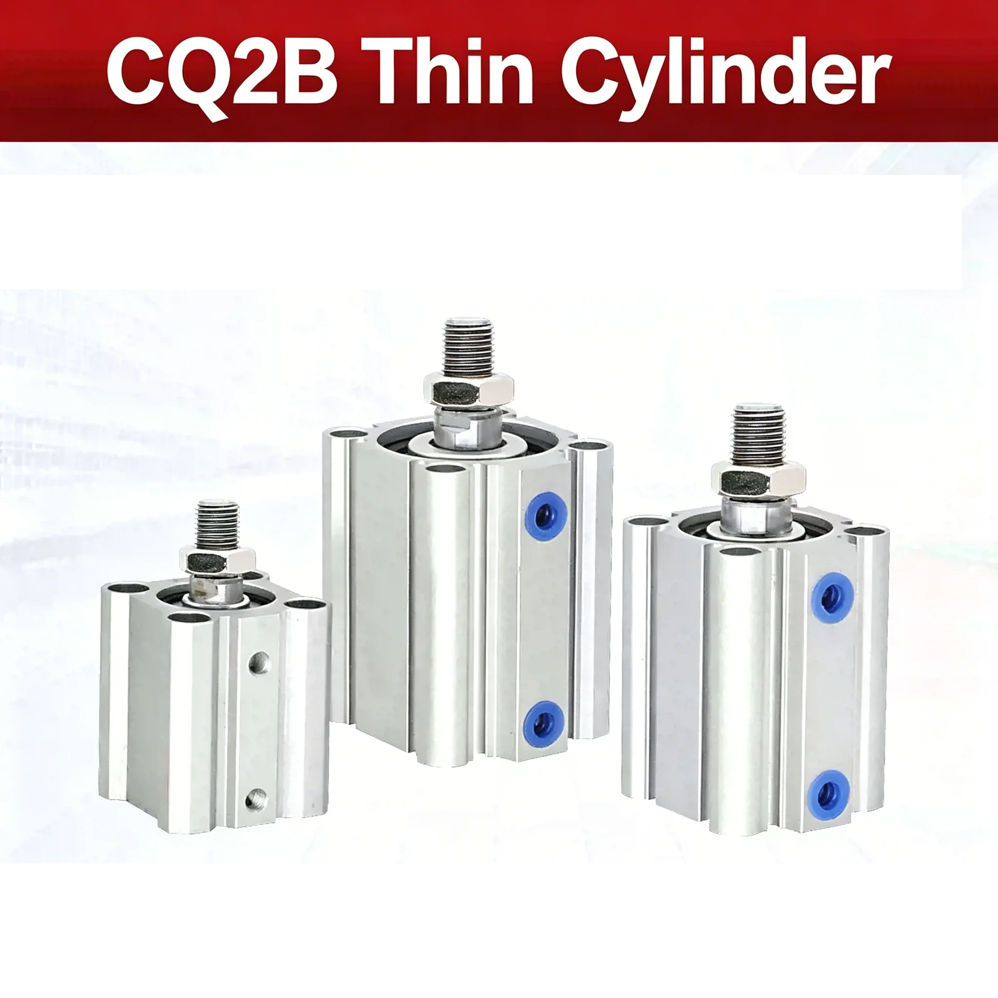 CQ2B CDQ2B DM DMZ Bore 12 16 20 25 32 40 50 63 80 100 Male Thread Compact Cylinder Standard Double Acting Single Rod