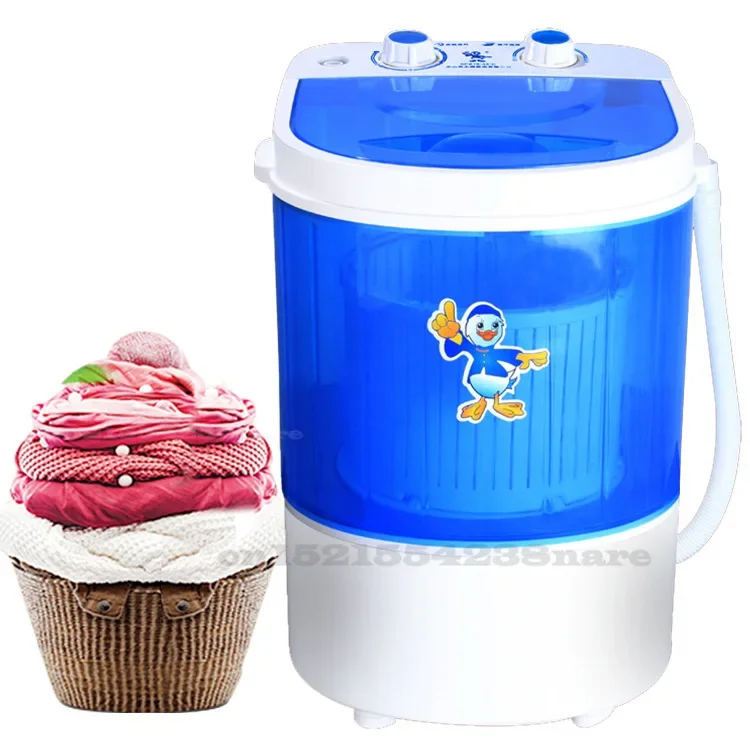 260W Semi-automatic Mini Washing Machine 4.5KG PP Plastic Single Bucket Pure Copper Motor Baby Washing Machine with Dehydration