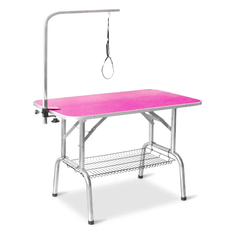 

Home Folding Metal Eco-friendly Pet Grooming Table Dog Hair Cutting Blow Drying Stand Trimming Bathing Professional