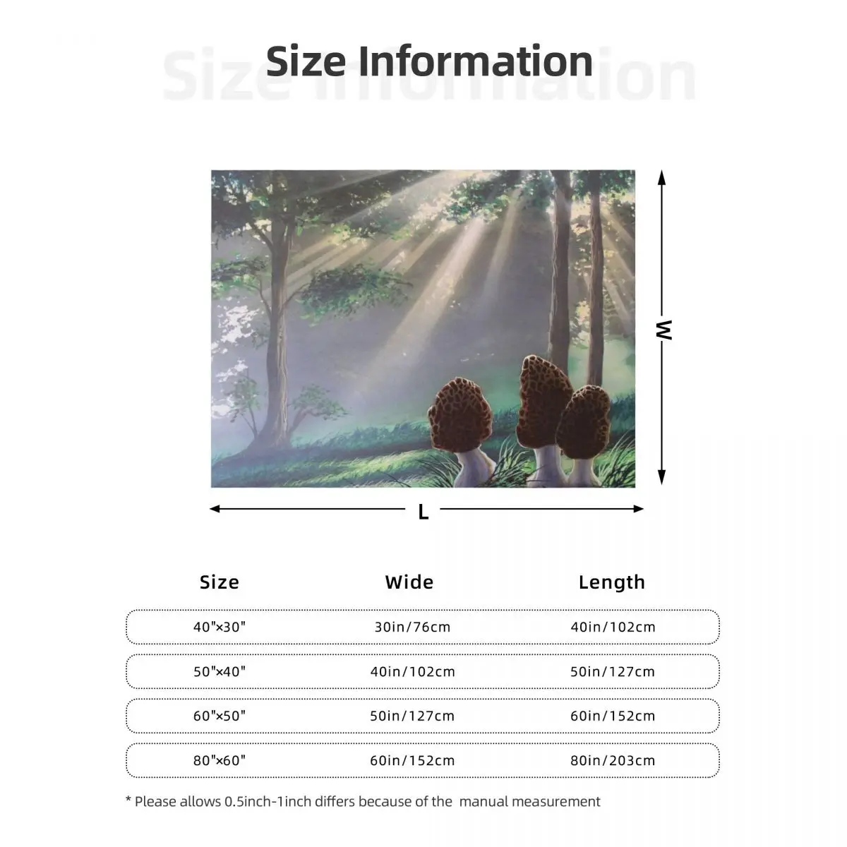 Coperta da tiro Woodfish (fungo Morel) per divano letto, divano gigante, coperte anime scozzesi