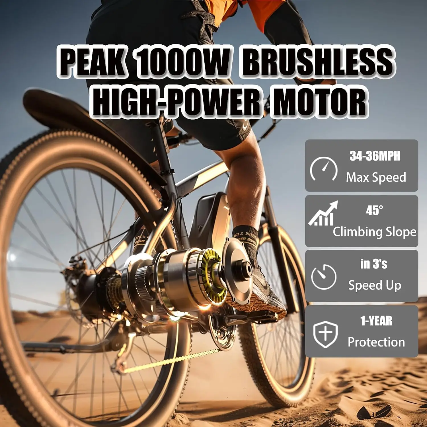 29 Inch Adult Commuter Electric Bike, 17.5AH Removable Battery 29