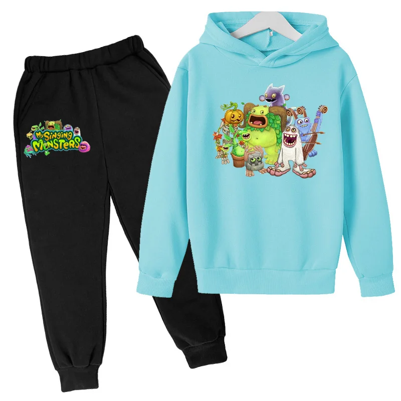 Fall/Winter 2024 Kids Sports Set Casual Fashion Hoodie Cartoon Sports Set Handsome Gift for Boys and Girls 3-13 Years Old