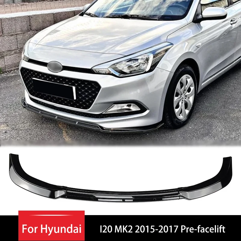 For Hyundai I20 MK2 2015-2017 Pre-facelift Front Bumper Lip Splitter Spoiler Diffuser Guard Cover Front Bumper Surround