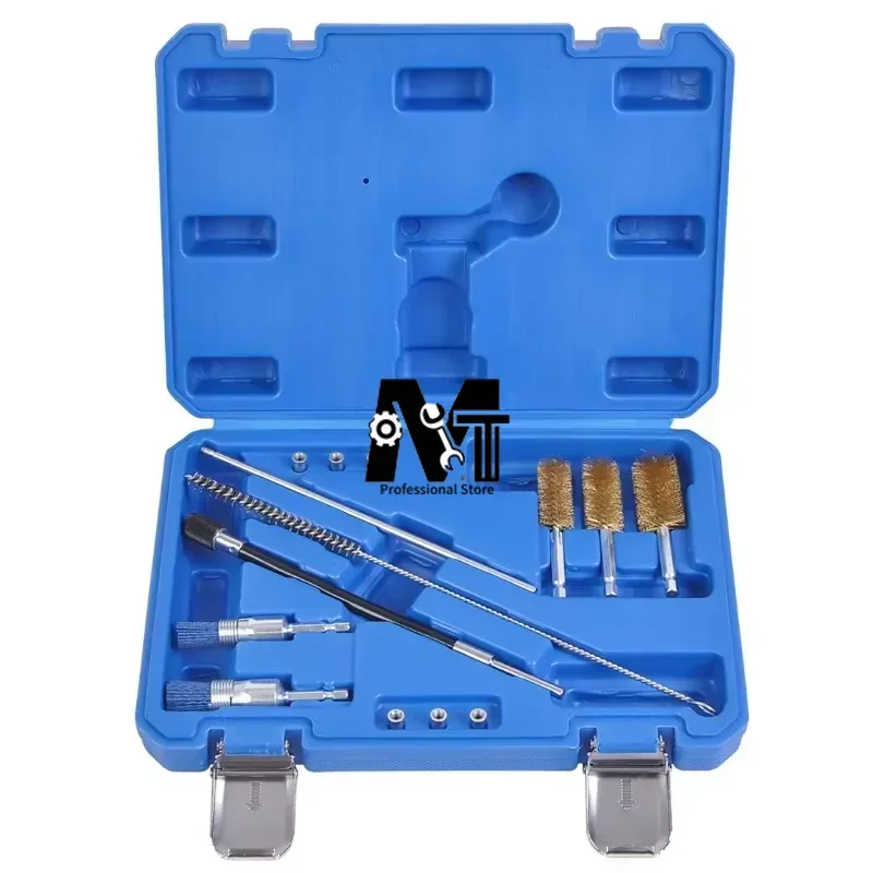 14PCS Diesel Injector Seats Detailing Cleaning Brushes Driver Port Sealing Plugs Cleaner Tool Kit High Quality Car Brush