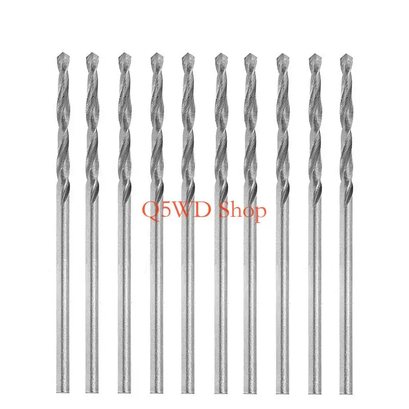 Q5WD Multifunction 10Pcs Tiny Micro HSS 0.8mm Straight Shank Twist Drilling Bit