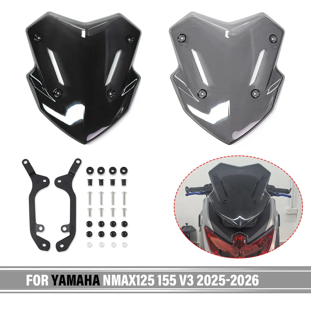 Parabrisas de Motocicleta, Visera Deportiva, Deflector de Viento para YAMAHA NMAX 155 NMAX 125 Nmax 155 125 V3 2025-2026