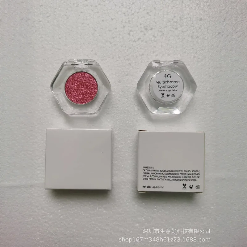 Tavolozza di ombretti camaleonte ottico con diamante scintillante Texture metallica lucida