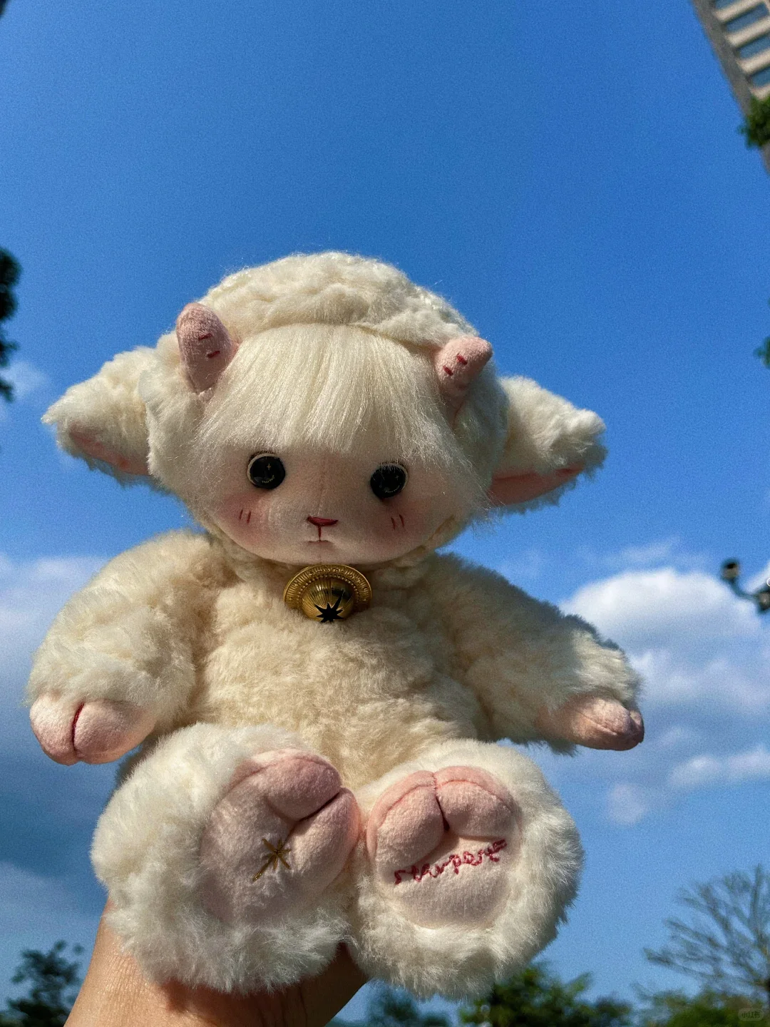

Croissant Lamb Plush Doll Soft Stuffed Comfort Plush Toy Cute Sheep Animal Figure Bedroom Decoration Holiday Gifts For Friends