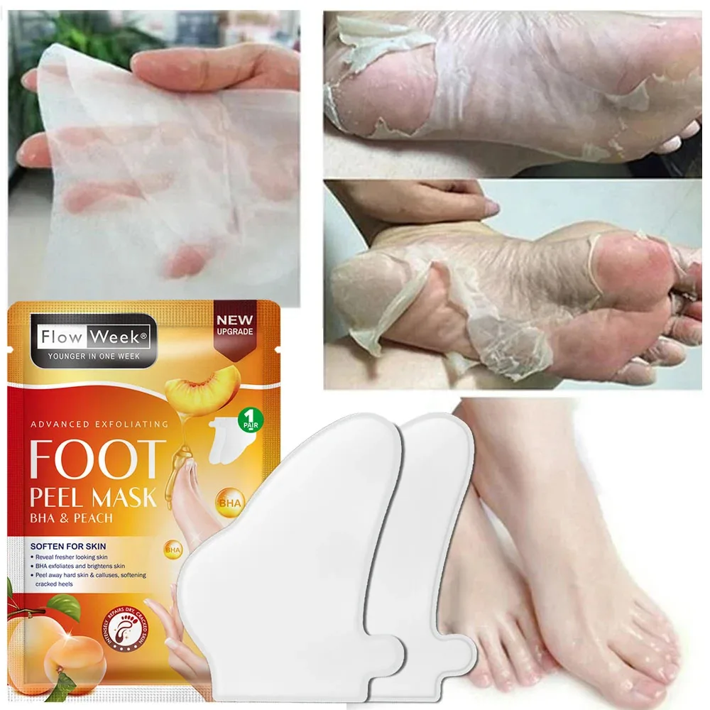 

Flowweek Peach Flavor Foot Exfoliating Mask Exfoliating Foot Mask Removes Dead Skin And Calluses Prevents Dry And Cracked Heels