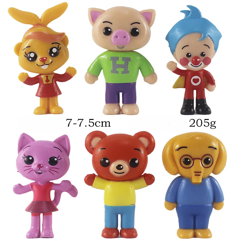 6pcs/set Cute Plim Clown Anime Figure Toy Dolls Figurine Model For Children Gift Desk Decorations PVC Enlightenment Education