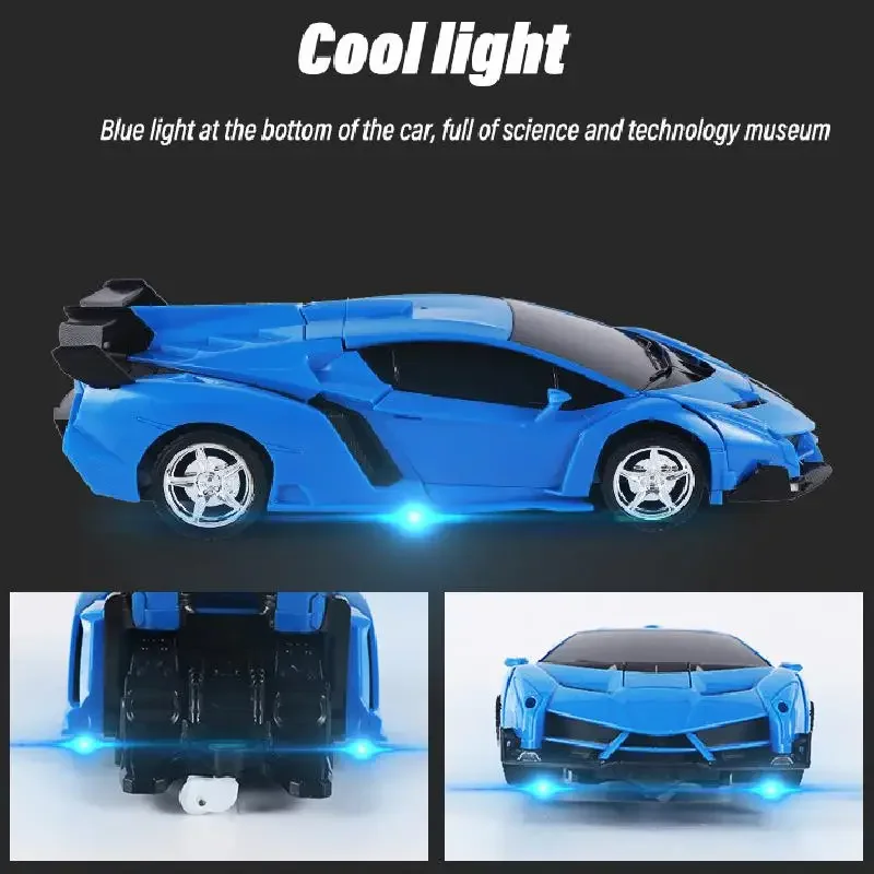 1:18 Rc Deformed Car 2 In 1 Remote Control Robot Transformation Robot Model Remote Control Car Battle Toy Gift Boy Birthday Toy