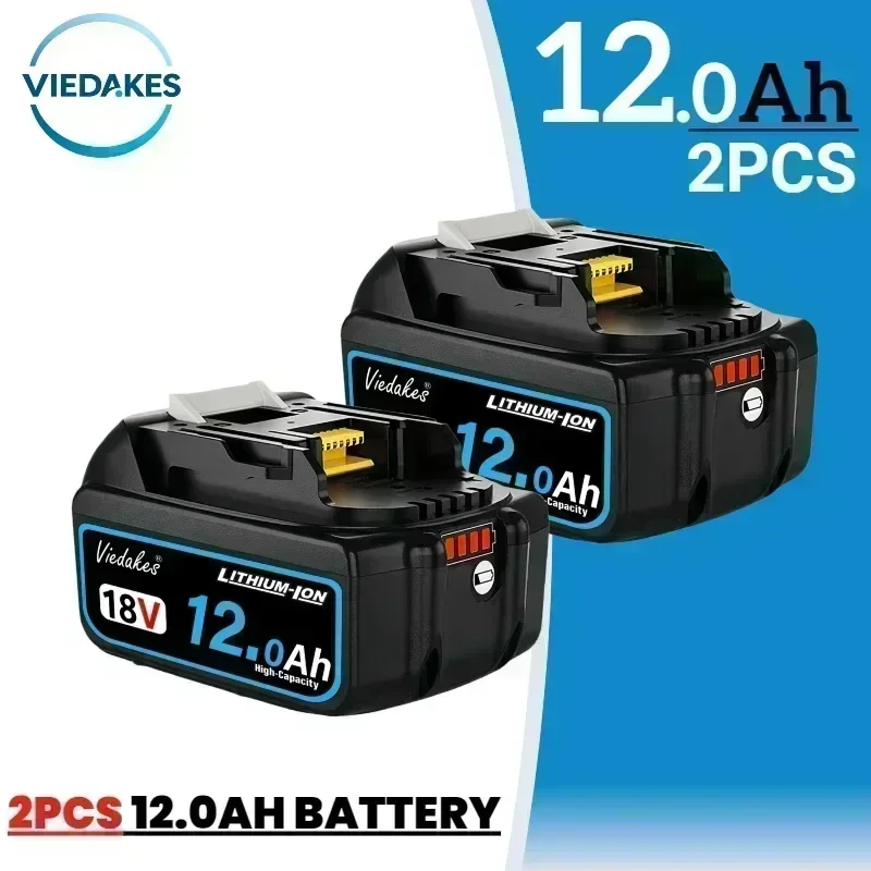 Originele 12Ah voor Makita 18V Batterij BL1860B BL1840 BL1830B BL1850B BL1850 BL1860 BL1815 Vervangende Lithium Batterij