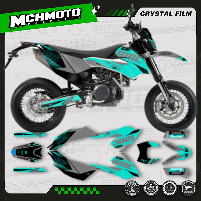 

MCHMFG Custom Team Motorcycle Graphics Background Decals Stickers For KTM SMC 690 LC4 2008 2009 2010 2011