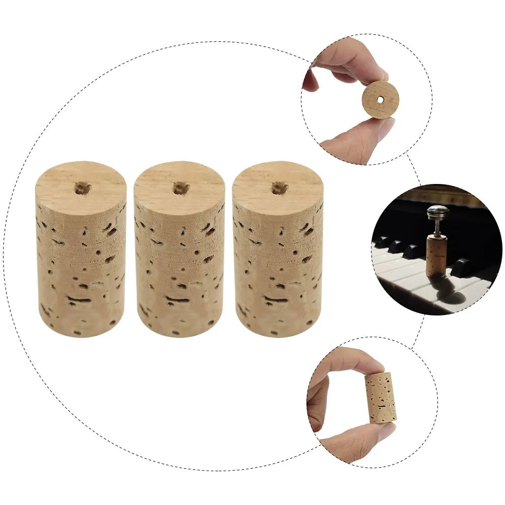 

3Pcs Flute Cork Plugs Premium Wood Flute Repair Part Head Cork Replacement Accessory Lightweight Portable Music Instrument