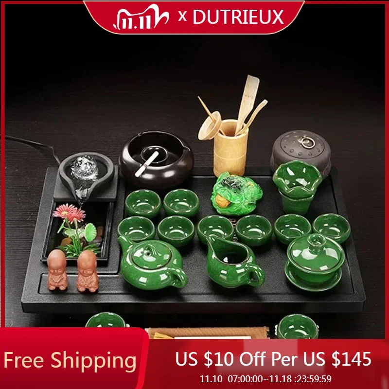 

Strainer Warmer Tea Set Matcha Cup Lazy Kung Fu Pot Chinese Ceremony Luxury Tea Set European Living Room Juego De Te Teaware