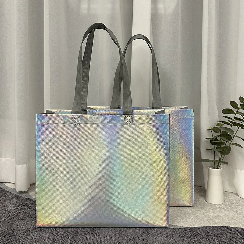 20 pieces single shoulder handbag women\'s shoe shopping bag high-end non-woven bag clothing store bag packaging bag printed logo