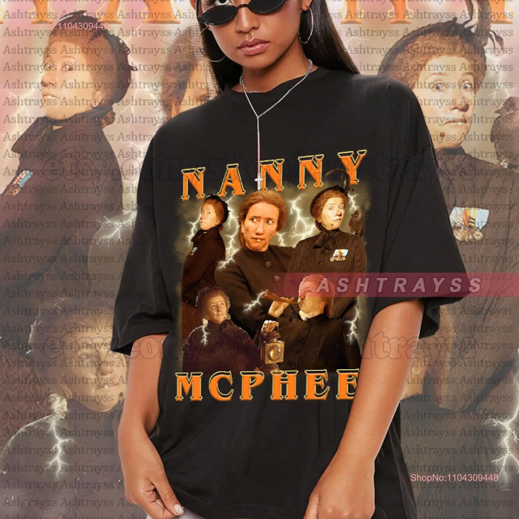 Nanny Mcphee Vintage Bootleg T Shirt long or short sleeves